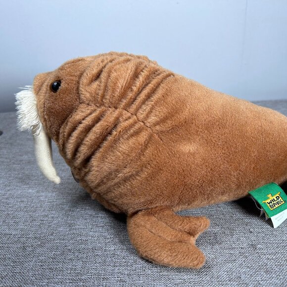 Wild Republic Saint Louis Zoo Walrus Stuffed Animal Plush Brown - Picture 8 of 12